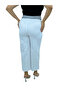 Plus Size Women's Elastic High Waist Wide Leg Pants with Front Pockets - 3