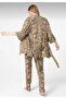 Women's 3-Piece Dressing Gown Set with Rope Straps, Floral Pattern and Lace Detail - 4