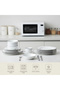 ARIA White 32-Pc Bone China Dinnerware Set|Plates,Bowls,Cups Kitchen|Perfect for 6 Persons - 3
