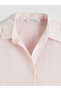 Giyçık Store Pink Striped Oversize Women's Shirt - 3