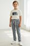 T-Shirt and Pants Two-Piece Set for Ages 9-14 - Navy Blue