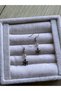 Snowflake Detailed Najaf Stone Steel Earrings Handcrafted - 2