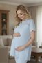 Women's Scalloped Linen Maternity Pajama Set - 2