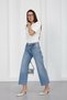 Trendy High Waist Crop Wide Leg Denim Jeans - High Rise Cropped Wide Leg Jeans (90cm) - 4