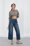 Trendy High Waist Crop Wide Leg Denim Jeans - High Rise Cropped Wide Leg Jeans (90cm) - 4