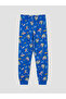 Giyçık Store Blue Crew Neck Printed Boys' Pajama Set - 4