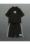 New Season Stripe Printed Premium Combed Cotton Fabric Side Striped Crew Neck T-Shirt - Shorts 2-Piece Set - 2