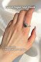 Kyanite Natural Stone Princess Crown Cut Ring Adjustable - 2