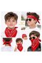 Red Cowboy Scarf Children's Bandana Western Patterned Neck Scarf - 2