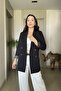 Colorful Lining Detailed Gold Buttoned Double Breasted Blazer Jacket