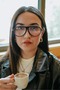 Tf Black Frame Organic Clear Glass Sunglasses