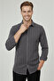 Smoked Comfortable Fit Knitted Fabric Lycra Men's Shirt 2602601 - 2