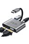 ITPC-06T محول USB C 4 في 1، محول USB C إلى HDMI+VGA+USB لتوزيع الطاقة - 2