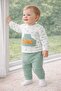Dino Embossed Printed Baby Boy Set with Pocket Detail - 7