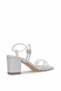 Elit Pm309 K647-4 Women's Stoned Classic Heeled Shoes Silver - 4