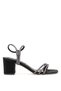 Elit Pm309 K647-4 Women's Stoned Classic Heeled Shoes Black