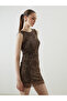 Trendlucky with a Difference Oval Neckline Leopard Print Mini Dress