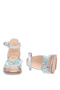 Elit Ob-F-640-26Y Filet Girls' Evening Dress Shoes Blue - 6