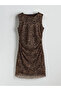 Trendlucky with a Difference Oval Neckline Leopard Print Mini Dress - 5