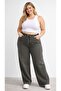 New Season-High Waist Elastic Smoked Wide Leg Pants - Flexible and Comfortable Cut Jeans - 3