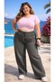 Cool Fit High Waist Elastic Wide Leg Stretchy Lycra Jeans
