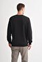 Thick Diagonal Textured 100% Cotton 3 Thread Regular Fit Sweatshirt - 3