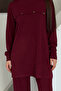 Oversize Metal Snap Detailed Asymmetrical Cut Modal Hijab Set 1187 - 2