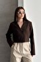 Women Blazer Jacket Crop Double-Breasted Lapel Double Button Regular Short Coat