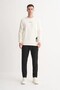 Thick Diagonal Textured 100% Cotton 3 Thread Regular Fit Sweatshirt