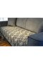 Animal-Friendly Non-Slip Cotton Sofa Cover - Black - Maki Striped Pattern - 170 X 210 cm - 2