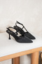 Glamour Women's Mesh Stone Embroidered Pointed Toe Evening Dress Thin Heeled Shoes - 4