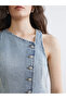 Gencc Quality Kayık Collar Women's Jean Vest - 4
