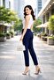Women's High-Waisted Pleated Tapered Carrot Trousers - 3