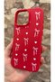 iPhone 15 Pro Max Compatible Heart Bow Patterned Silicone Shock-Absorbing Classic Protected Rubber Case - 4