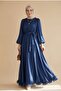Janjan Chiffon Dress with Flounced Skirt and Belt -Laci - 3