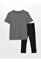 Giyçık Store Anthracite Standard Fit Men's Pajama Set