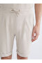 Beige Standard Fit Men's Shorts - 5