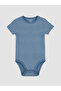 M&B Collection Mavi Patterned Male Baby Short Sleeve Snap Closure Body 3-Pack - 2