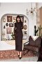 Silvery Lined Sleeves Transparent Midi Length Premium Tulle Dress - 7