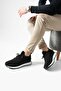 Men's Black Comfortable-Flexible Knitwear Casual Sneaker