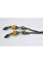 Damla Amber Round Cut Rosary Alpaca Silver Tassel - 2