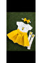 Girl's yellow skirt set with bee figure - 3
