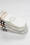 5-Piece Combed Cotton Non-Slip Circle Socks 10122 Ecru - 4