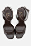 Dai̇sy Brown Ankle Strap High Heel Shoes A025-K101 - 5