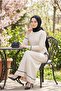 Women's Mercerized Fabric Minimal Stone Decorated Stylish Long Dress - 2