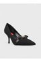 Women's winter 11cm closed heeled shoe - 574 10130 - black suede - 2