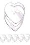 12Pcs 300Cc Mica Hard Plastic Heart Box with Lid Dessert Chocolate Presentation Bowl Magnolia Valentine's Day