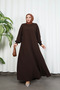 Sleeve End with Gipe Detail, Full Zipper, Bitter Brown Hnt70051 - 3