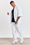 Men's White Oversize Top and Bottom Set – Loose Fit Kimono Sleeve Shirt + Comfortable Pants Ls-5364 - 8