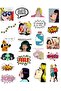 Pop Art & Comic Sticker Set – Retro Comic Book Themed Stickers – 22X30 cm - 2